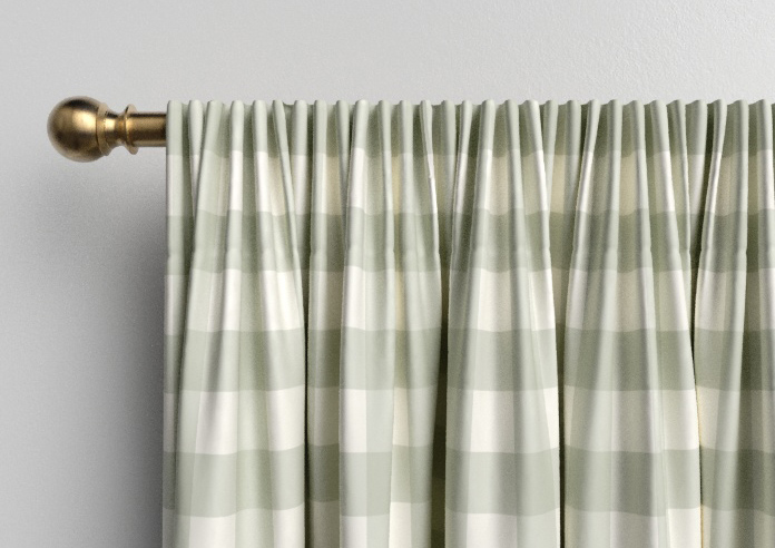 Gingham, Bud Green - Made to Measure Curtains - Image 9